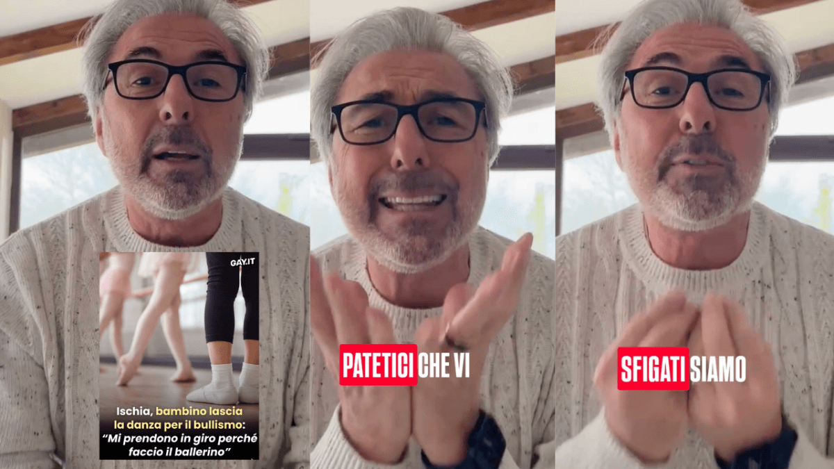 Luciano Cannito difende il bambino che lascia la danza: “Dicono che si diventa gay, ma sono cretini e ignoranti. Anche io sono stato bullizzato”