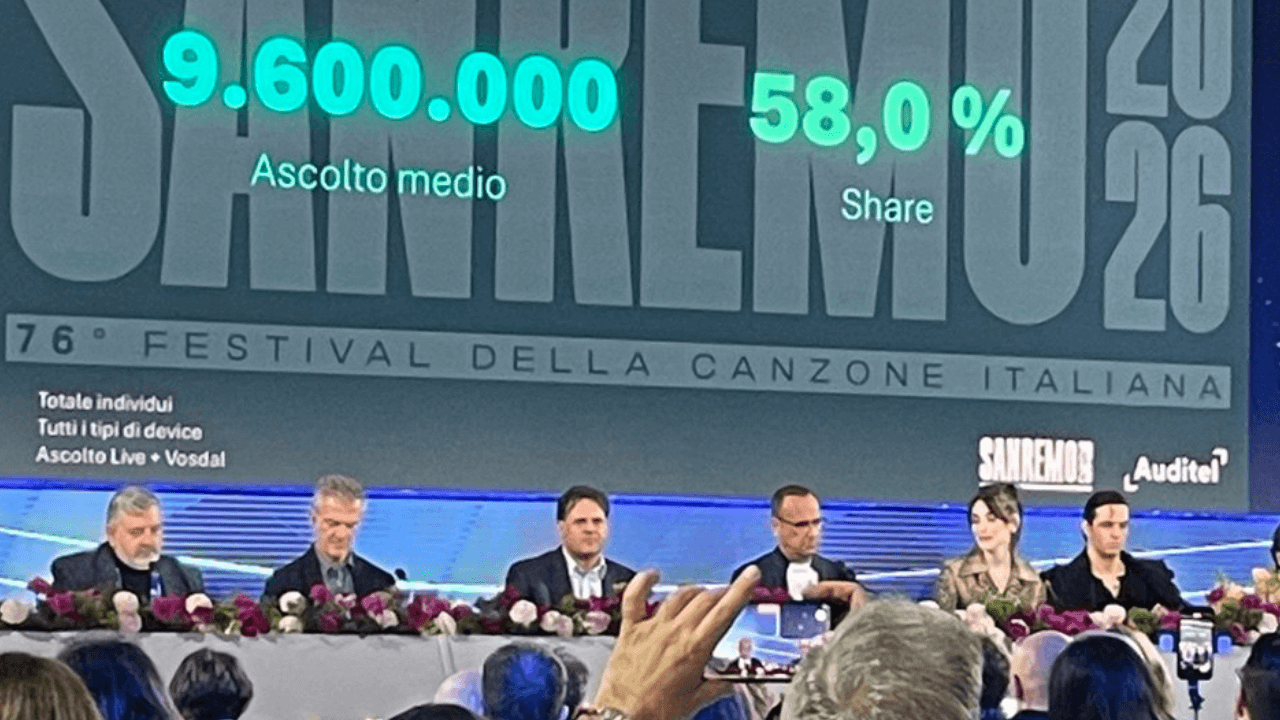 Carlo Conti commenta gli ascolti TV della prima serata di Sanremo 2026