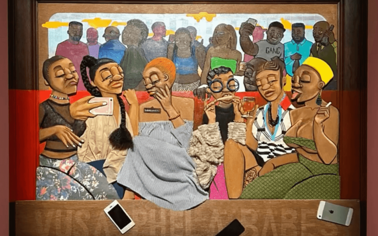 Uno dei dipinti esposti alla mostra “Here: Pride and Belonging in African Art”, allo Smithsonian
