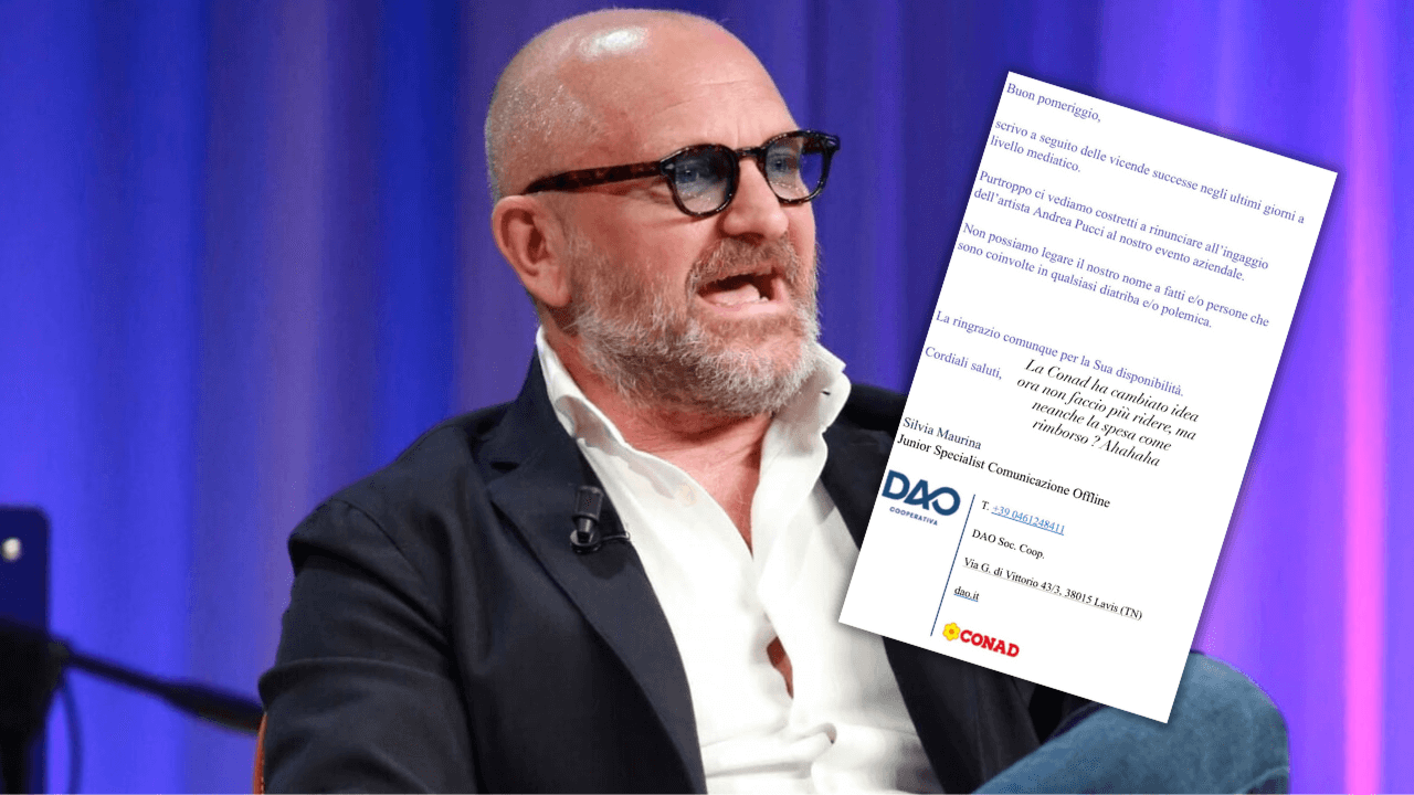Pucci perde anche l’evento Conad dopo il passo indietro da Sanremo