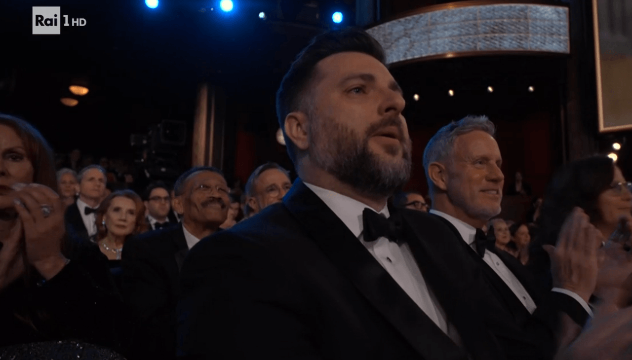 Oscar 2026, chi è Andy Jurgensen, montatore in trionfo che ha baciato e ringraziato l'amato (VIDEO) - Andy Jurgensen il compagno - Gay.it