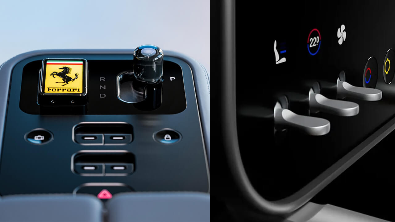Ferrari Luce: amarla prima di vederla, mentre il maschio endotermico strepita - Ferrari Luce InterniJony Ive e Marc Newson - Gay.it