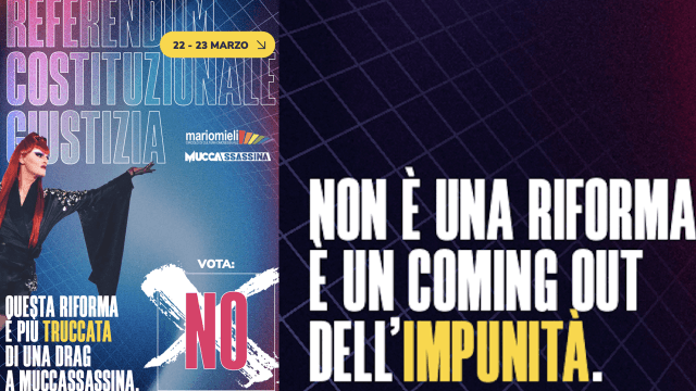 Referendum Giustizia, il Circolo Mario Mieli invita a votare NO: "Per la nostra comunità la Costituzione è casa, uno scudo" - Il Circolo Mario Mieli e Muccassassina invitano a votare NO al Referendum Costituzionale sulla Giustizia 1 cover - Gay.it