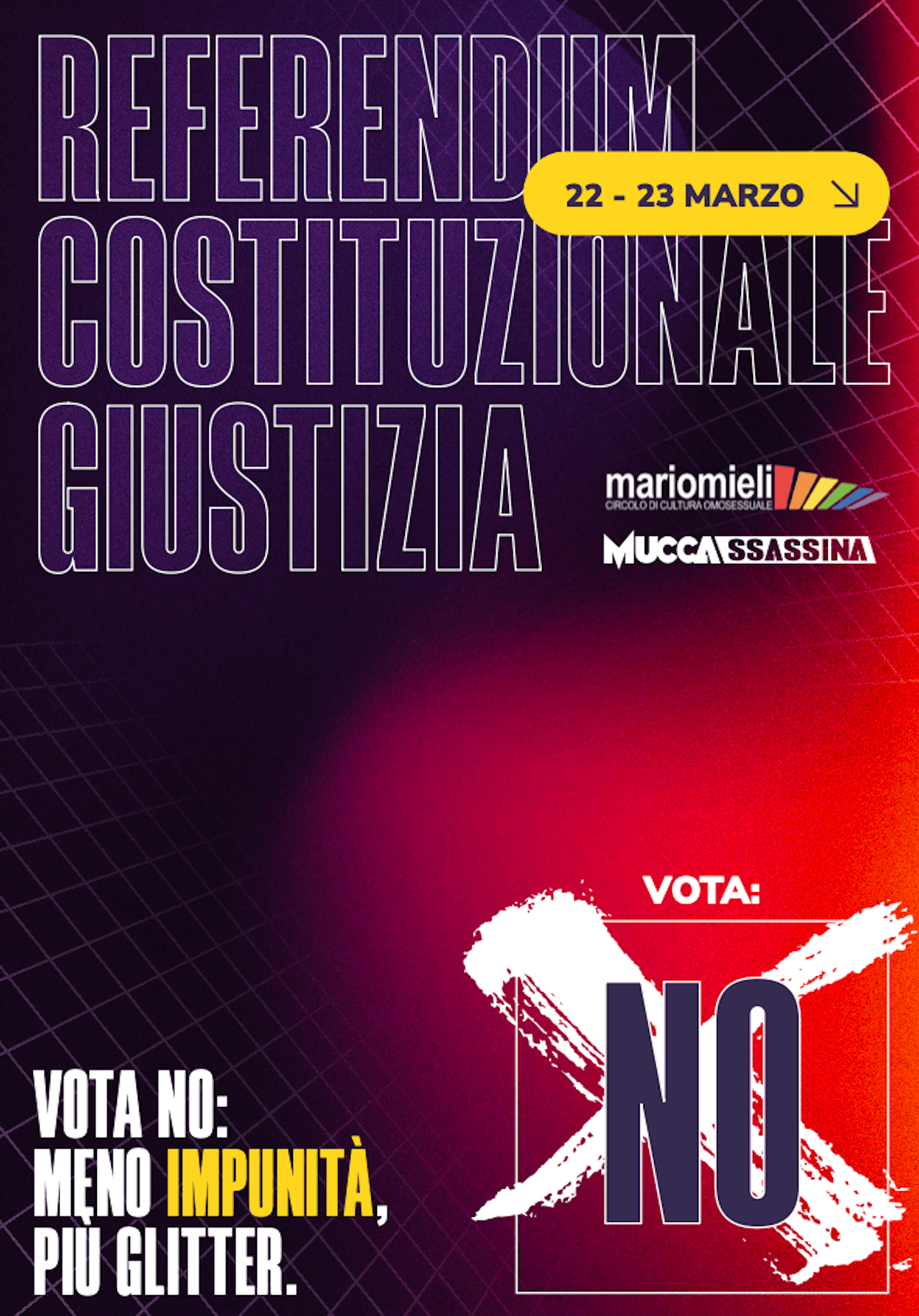Referendum Giustizia, il Circolo Mario Mieli invita a votare NO: "Per la nostra comunità la Costituzione è casa, uno scudo" - Il Circolo Mario Mieli e Muccassassina invitano a votare NO al Referendum Costituzionale sulla Giustizia 1 - Gay.it