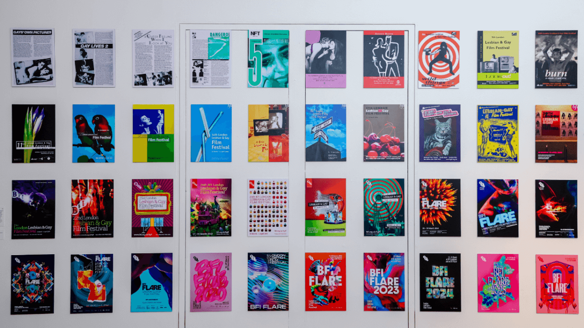 Mostra “40 Years of BFI Flare” al museo Queer Britain (credit Rahil Ahmad per il museo Queer Britain)