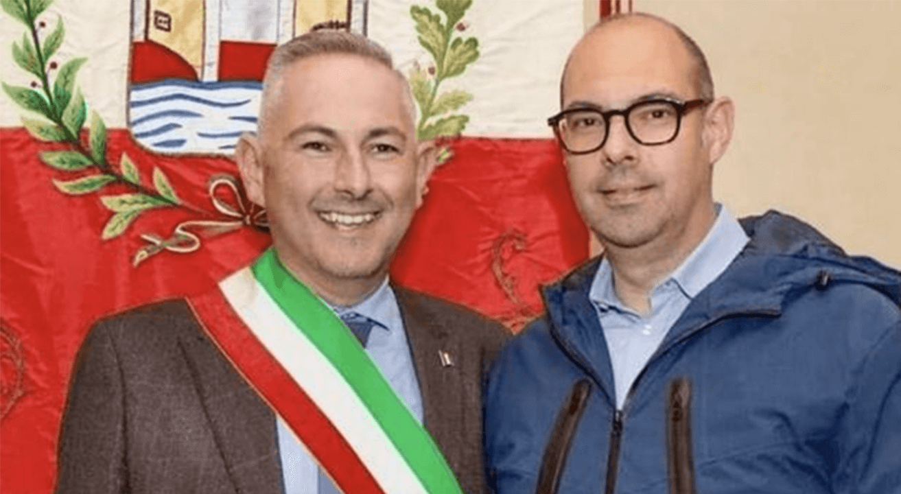 A sinistra Alessandro Basso (Fratelli d'Italia). A destra Loris Bazzo (Lega). I due sindaci contrarranno l'unione civile il prossimo 27 Giugno