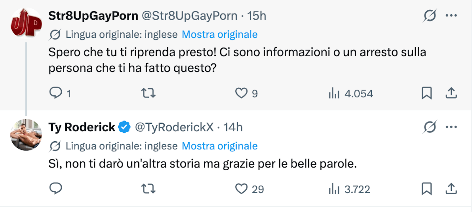 Ty Roderick, il pornodivo queer accoltellato e in ospedale: "Un attacco brutale e terrificante" - Ty Roderick 1 - Gay.it