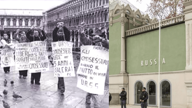 1977, Venezia. Quando il FUORI! portò gli omosessuali russi alla Biennale del Dissenso - fuori biennale dissenso 1977 russia omosessuali buttafuoco - Gay.it