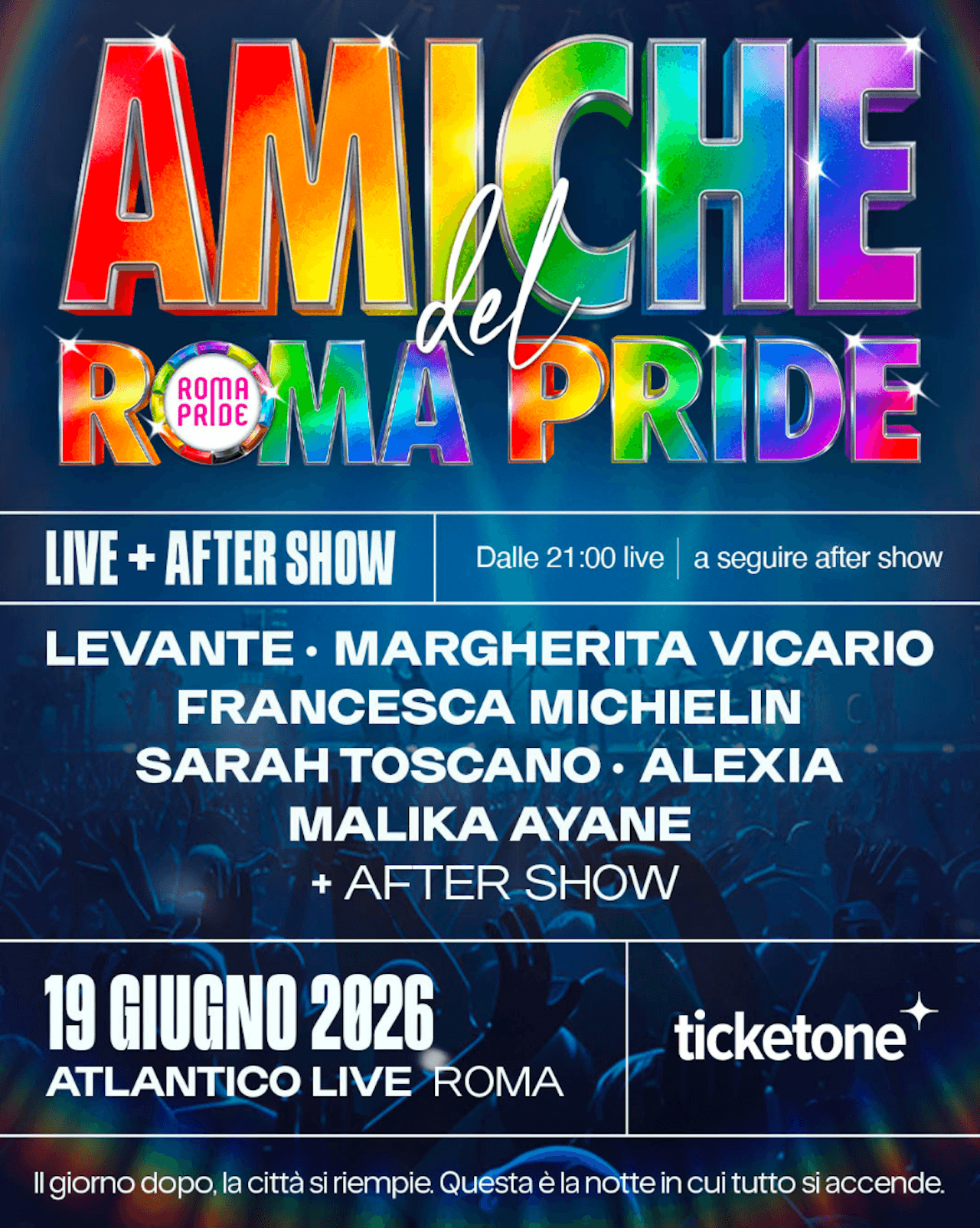 Roma Pride 2026, Levante, Vicario e Michielin replicano a Vannacci e rivendicano l'esporsi come artiste - Amiche per il Roma Pride - Gay.it