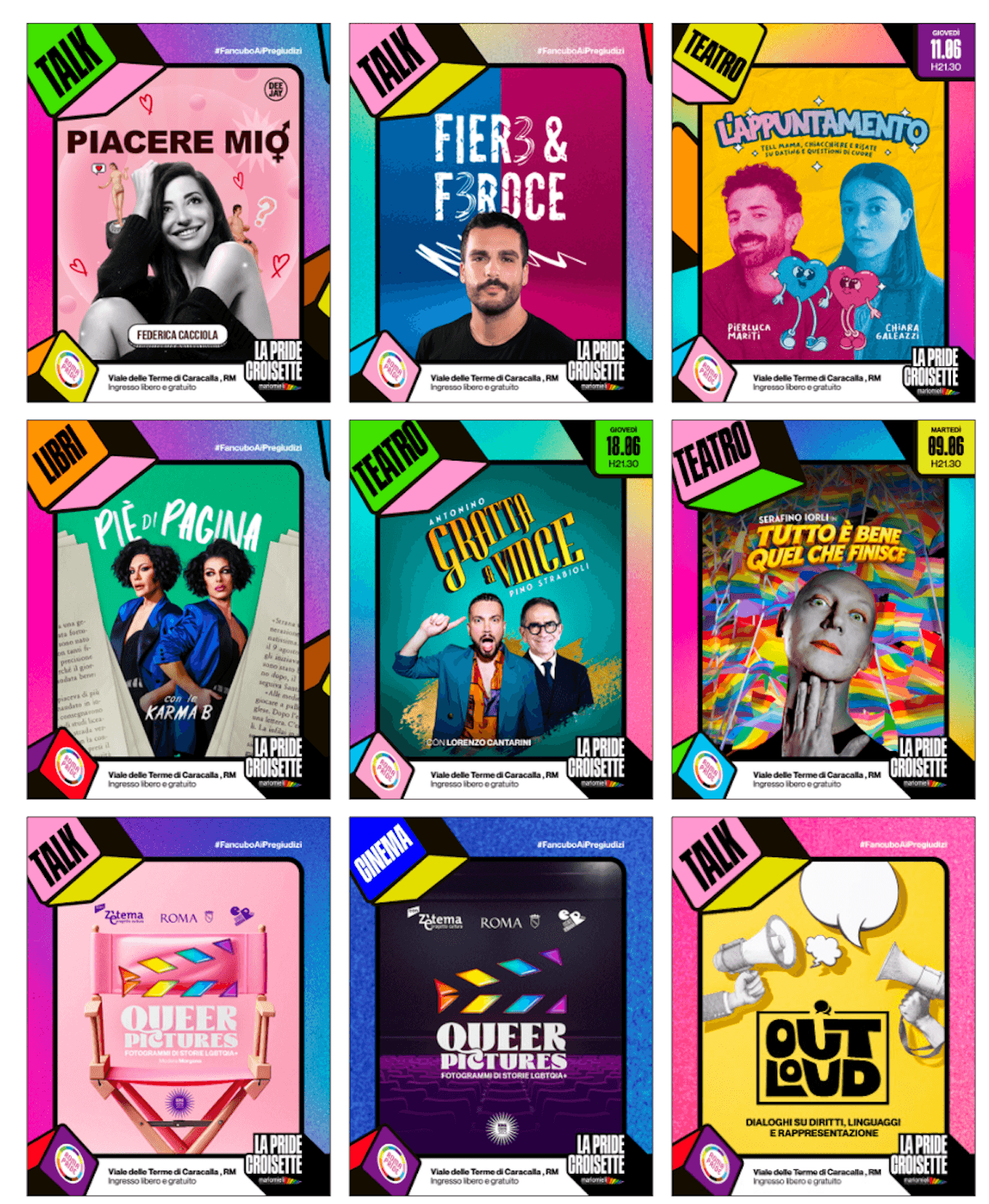 Roma Pride Croisette 2026, tre settimane di eventi. Dibattiti, concerti, Pride Summit e "sfida" al Campo Largo. Il programma completo - Pride Croisette show - Gay.it