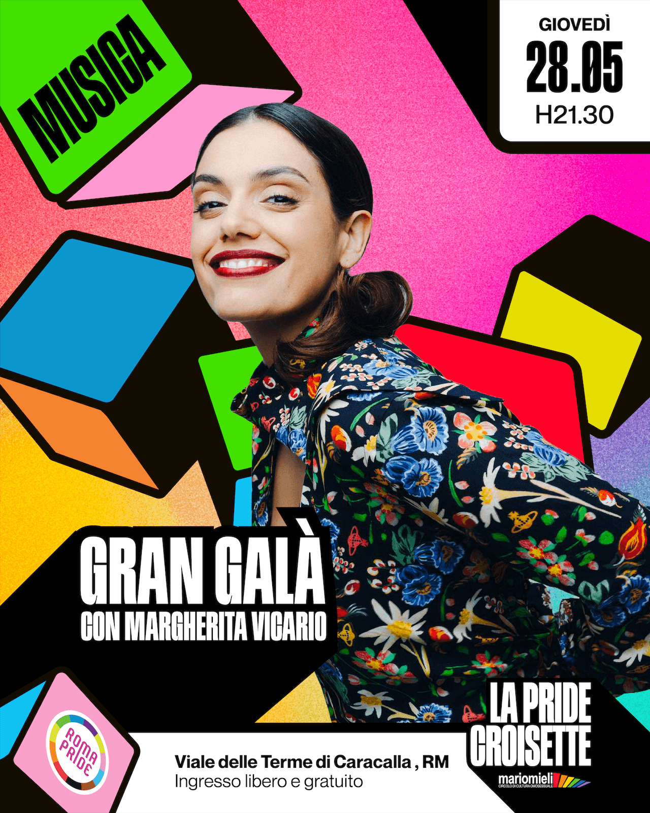 Roma Pride Croisette stasera al via con Margherita Vicario, 24 giorni di eventi gratuiti a Caracalla - Pride Croisette - Gay.it