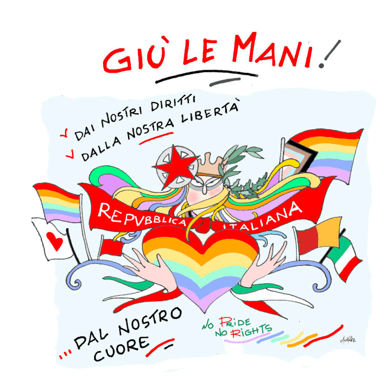 Volontario del Roma Pride inseguito con lancio di uova e insultato - Roma Pride Ellekappa - Gay.it