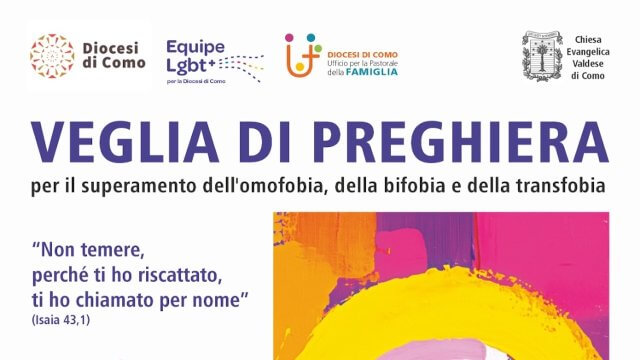 Diocesi di Como, veglia di preghiera contro l'omobitransfobia - Veglia10maggio Locandina cover - Gay.it