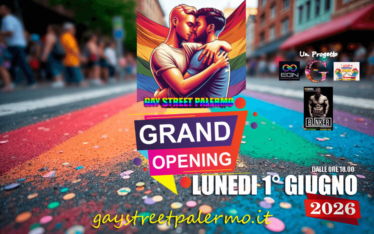 1 giugno 2026: inaugurazione della prima Gay street a Palermo