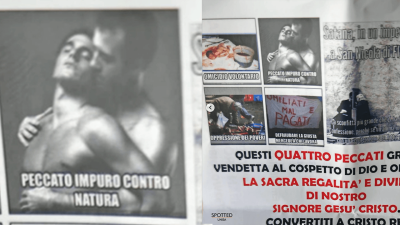Volantini cattolici omofobi all’università di Salerno: “L’omosessualità è peccato impuro contro natura”