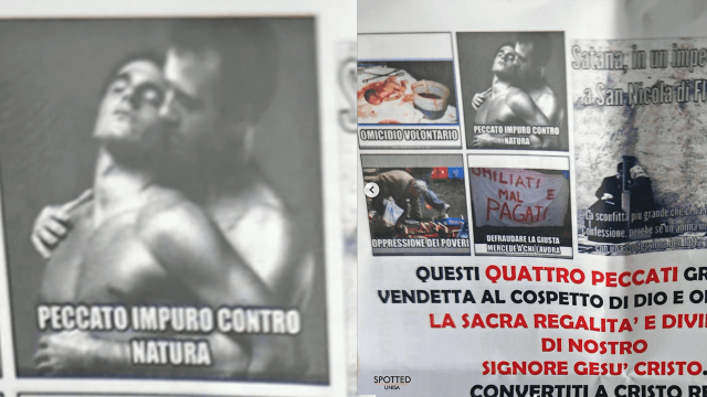 Volantini cattolici omofobi all'università di Salerno: "L'omosessualità è peccato impuro contro natura" - volantini omofobi universita salerno omosessualita peccato impuro natura - Gay.it