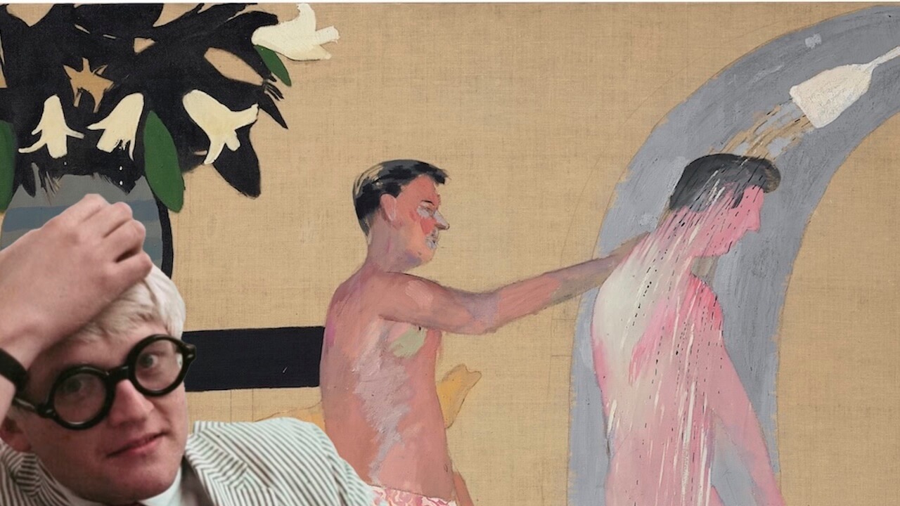 È morto David Hockney, l'artista che dipinse l'intimità omosessuale quando era ancora tabù - David Hockney Domestic Scene Los Angeles - Gay.it