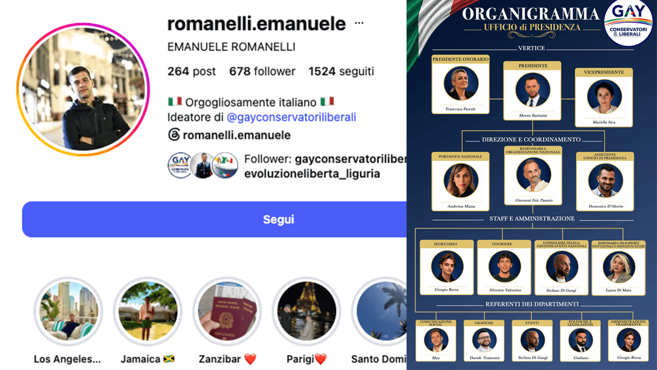 Emanuele Romanelli dei Gay Conservatori Liberali: "A me piace Vannacci" - Gay Conservatori Liberali Emanuele Romanelli - Gay.it
