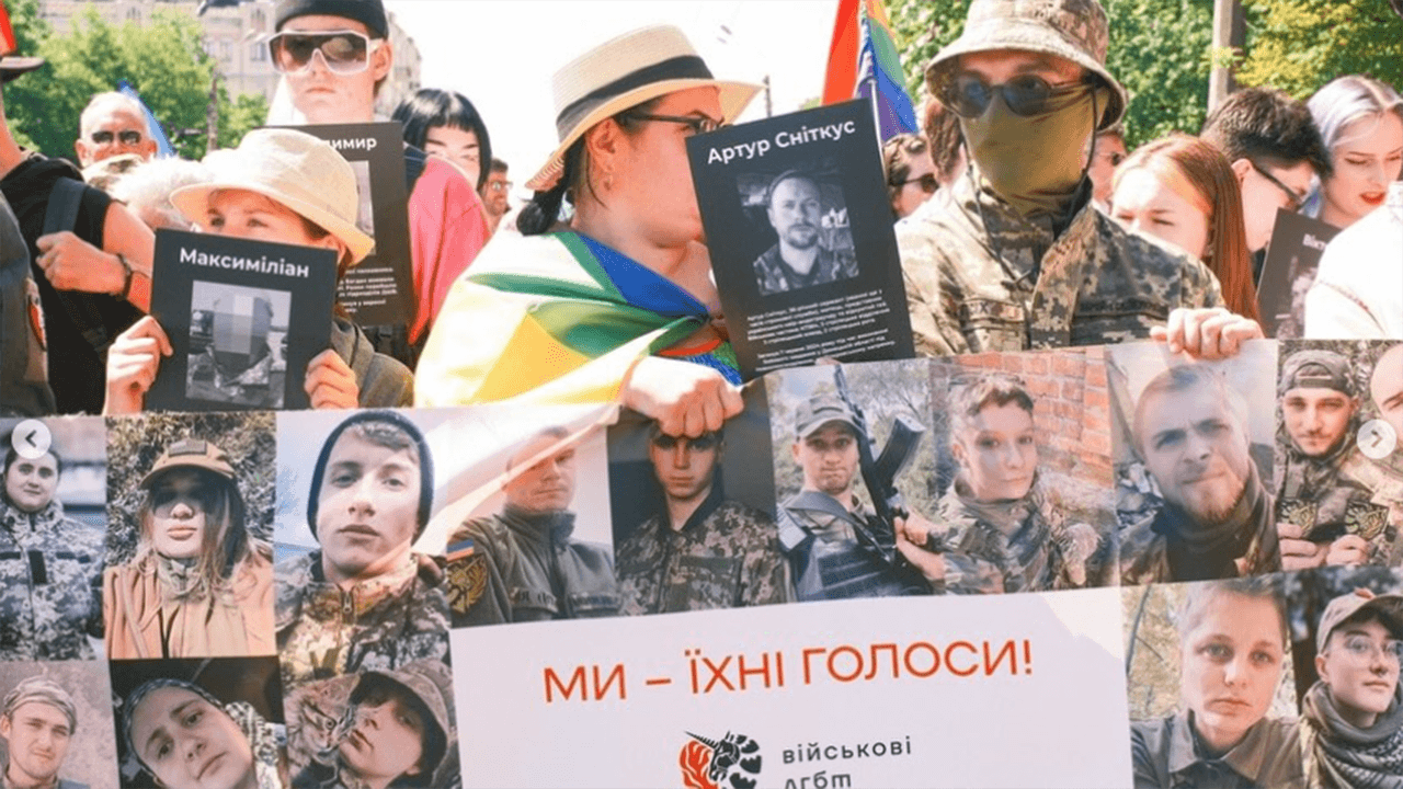 Kyiv Pride 2026, il più grande dall'inizio della guerra: in piazza sotto i droni russi - KyivPride2026Militari - Gay.it