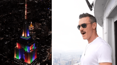 Luke Evans chiude il Pride Month illuminando di rainbow l’Empire State Building