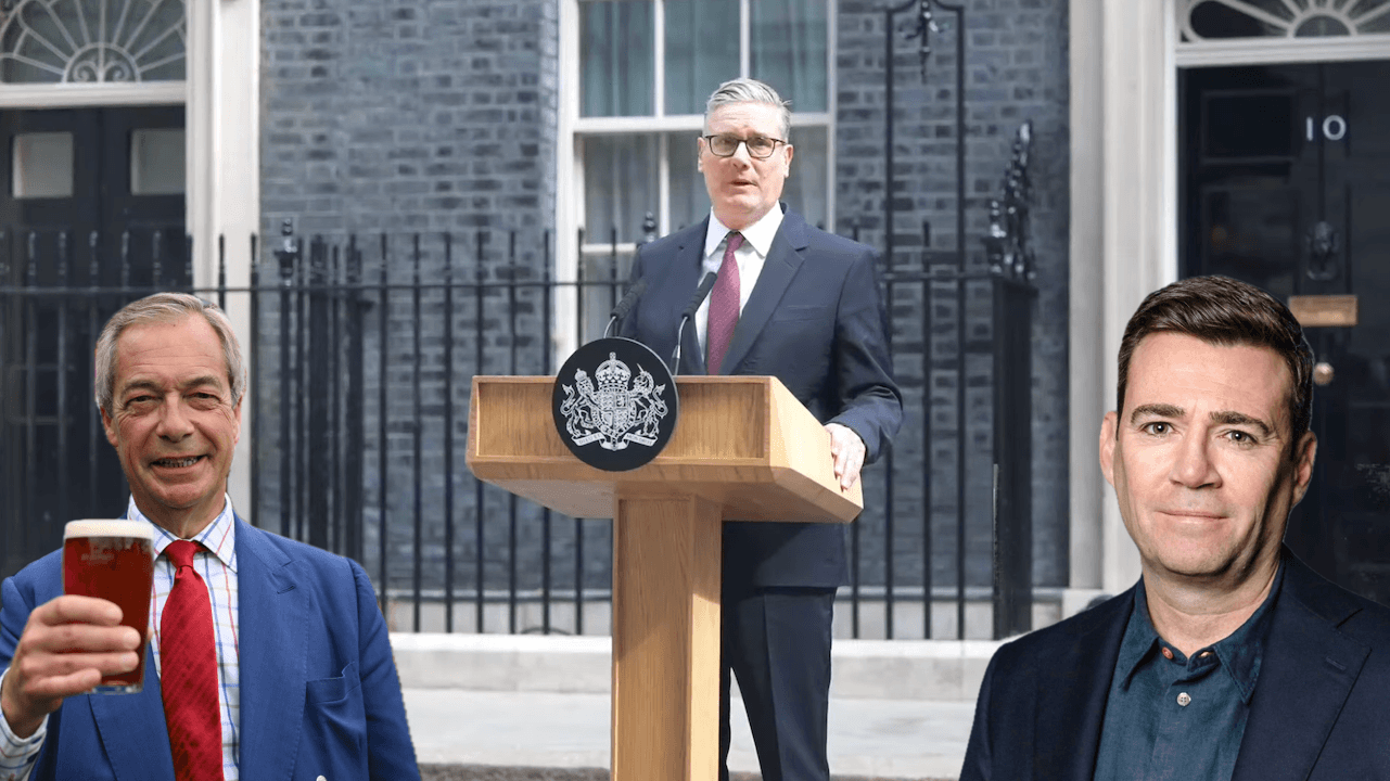 Keir Starmer si dimette, Andy Burnham nuovo premier inglese? Le sue posizioni sui diritti LGBTQIA+ - Nigel Farage Keir Starmer e Andy Burnham - Gay.it