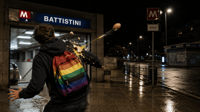 Volontario del Roma Pride inseguito con lancio di uova e insultato - Omofobia ai danni di un volontario del Roma Pride - Gay.it