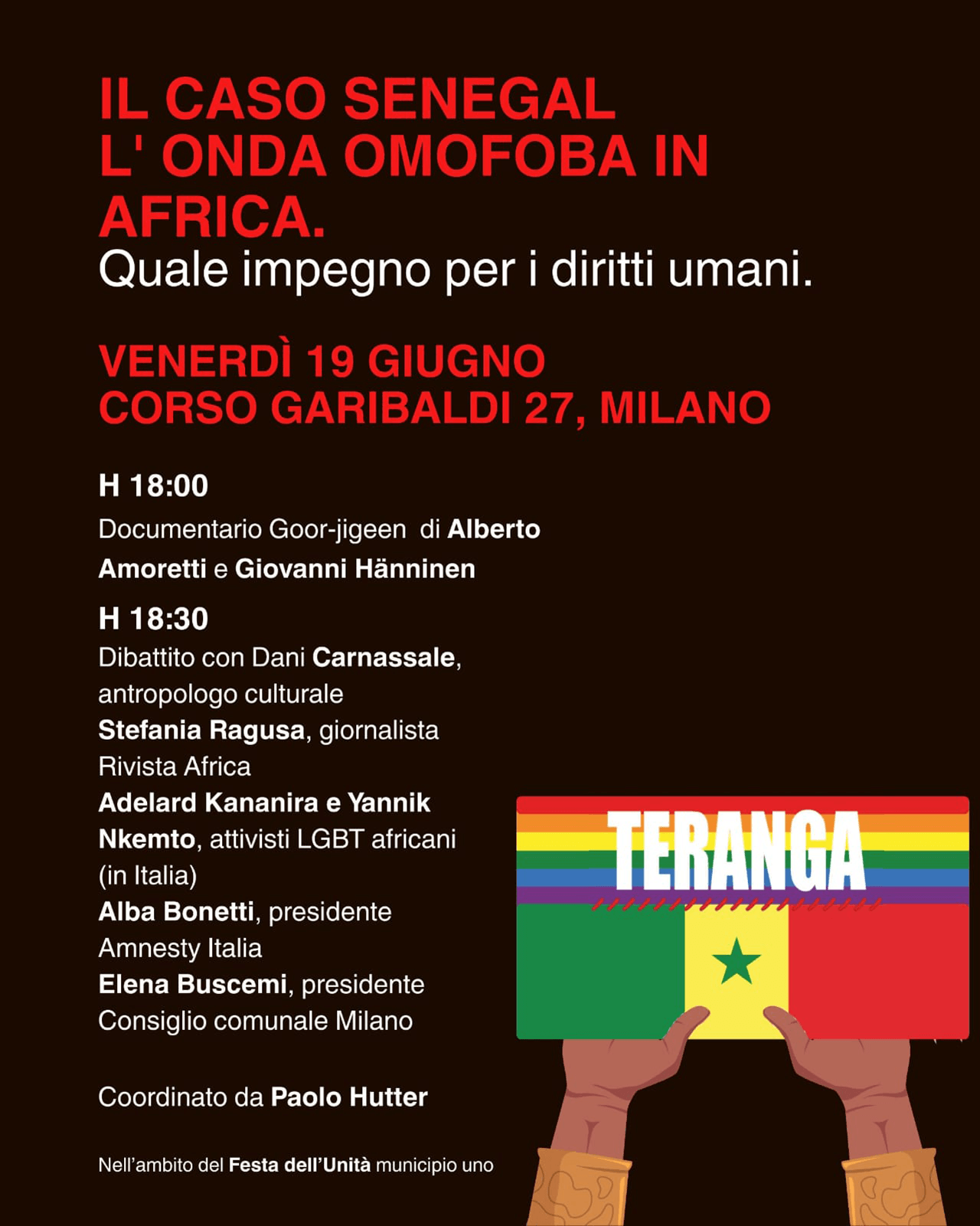 Il silenzio dei Pride italiani sul Senegal, laboratorio di omofobia di Stato: Venerdì 19 la conferenza a Milano - Senegal LGBT conferenza Milano 19 giugno 2026 - Gay.it