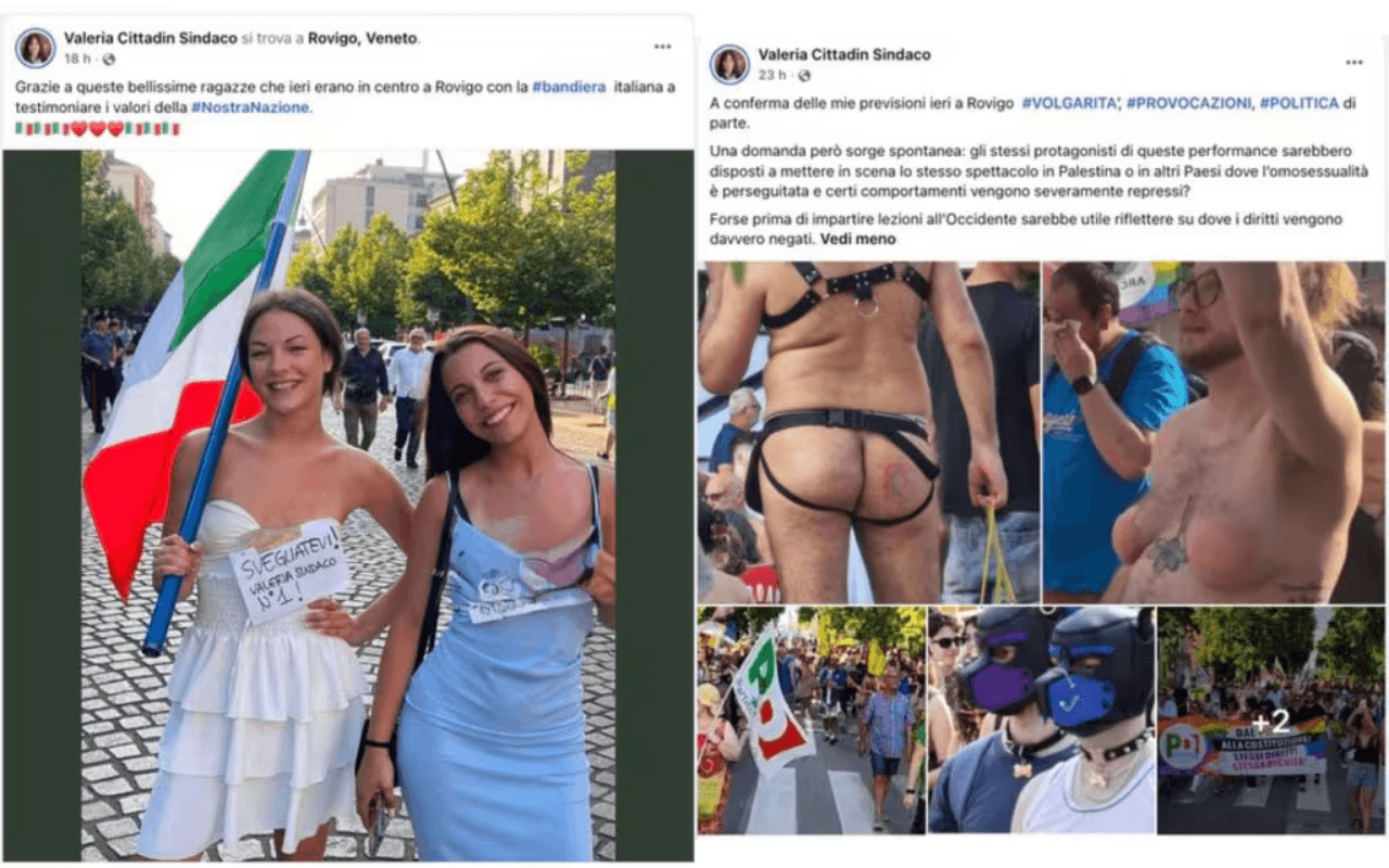 I post social della sindaca di Rovigo, Valeria Cittadin