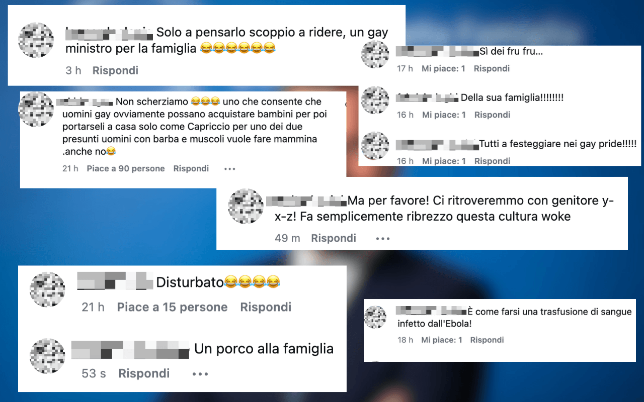 I commenti al post di FdI