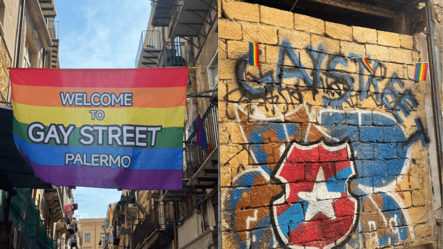 Palermo: vandalizzata la bandiera della Gay Street