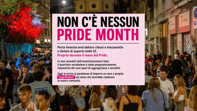 A pochi giorni dal Milano Pride, stretta movida anche a Porta Venezia