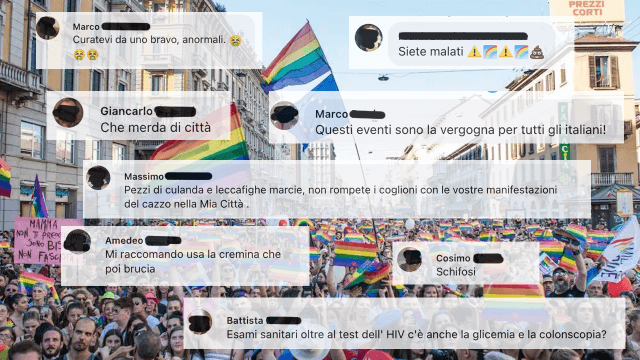Monta l'onda anti-Pride, insulti social: Arcigay pubblica i volti - pride italiani 2026 insulti social - Gay.it