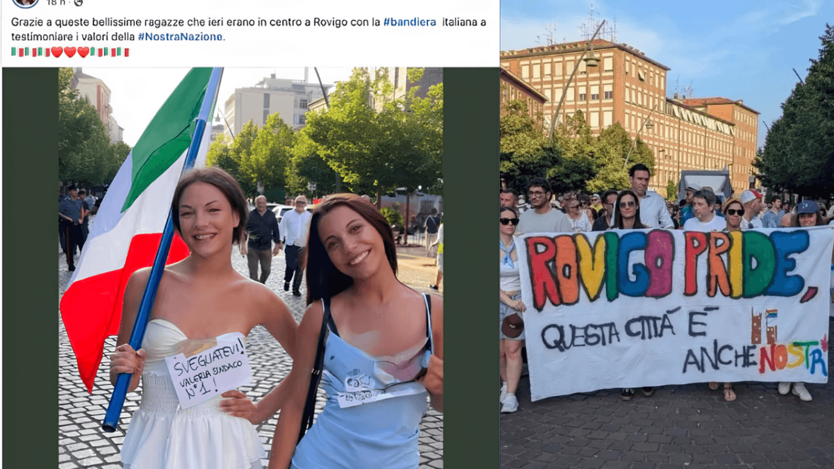 Il primo storico Rovigo Pride "disturbato" dalla destra: foto con insulti condiviso dalla sindaca e cancellato