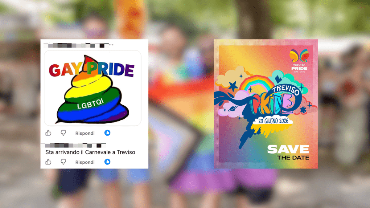 Commenti omofobi sotto al post di Treviso Pride
