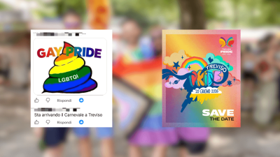 Insulti omofobi e fascisti contro il Treviso Pride: “La punta dell’iceberg”