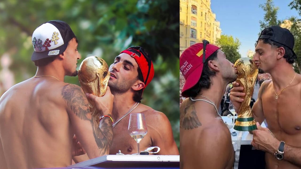 Spagna campione del mondo, outing a Ferran e Llorente: sono etero! - Marc Pubill Ferran Torres Gay it World Cup kiss - Gay.it
