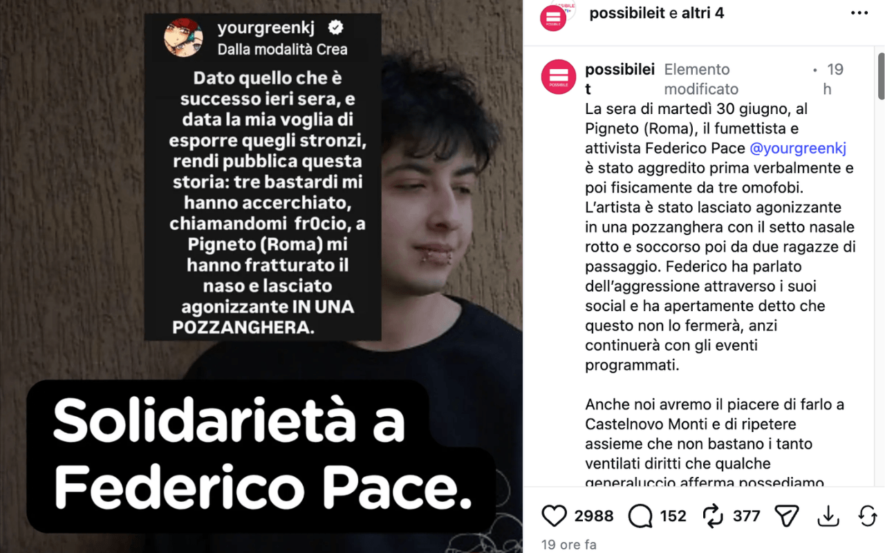 Il post di Possibile su Instagram