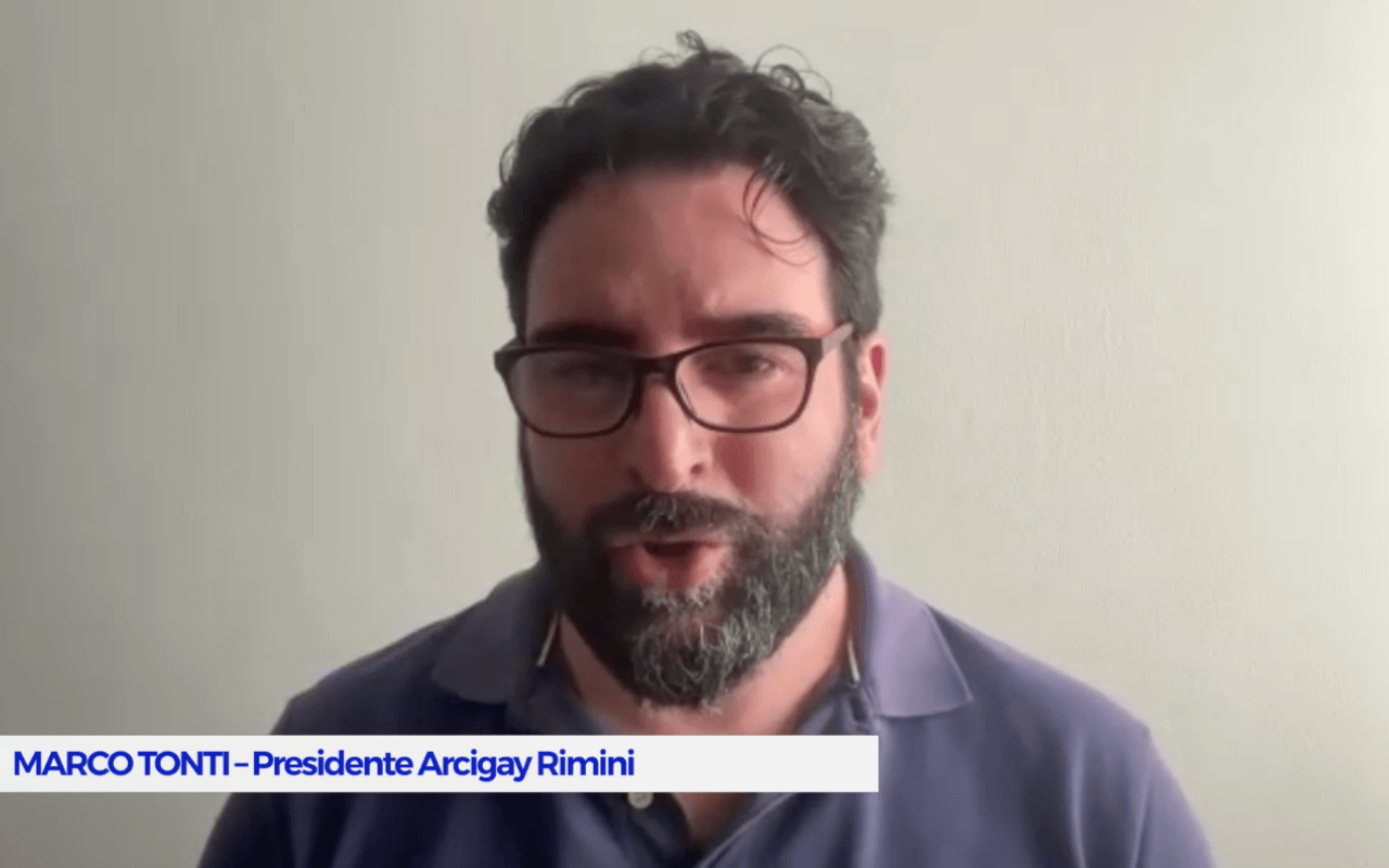 Marco Tonti, presidente di Arcigay Rimini a Teleromagna