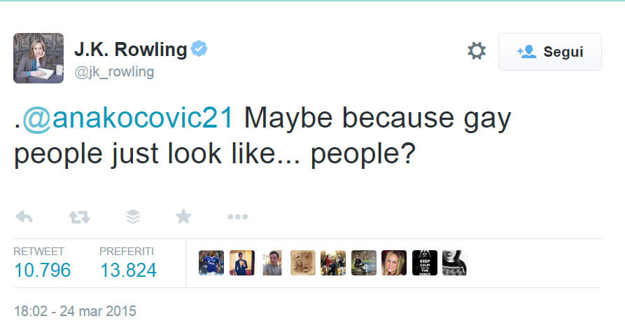 "Silente gay? Non lo sembra affatto". La risposta TOP di J.K Rowling