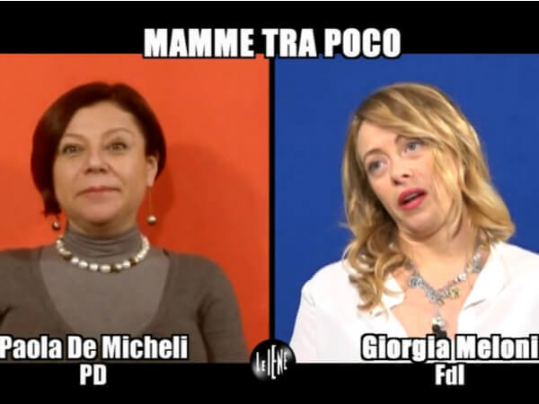 meloni_de_micheli_le_iene_gay_figli
